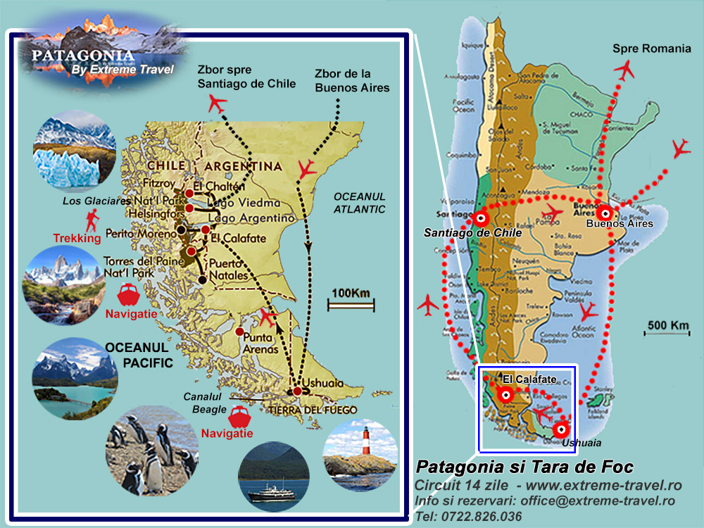 Patagonia Extreme Travel Harta Map